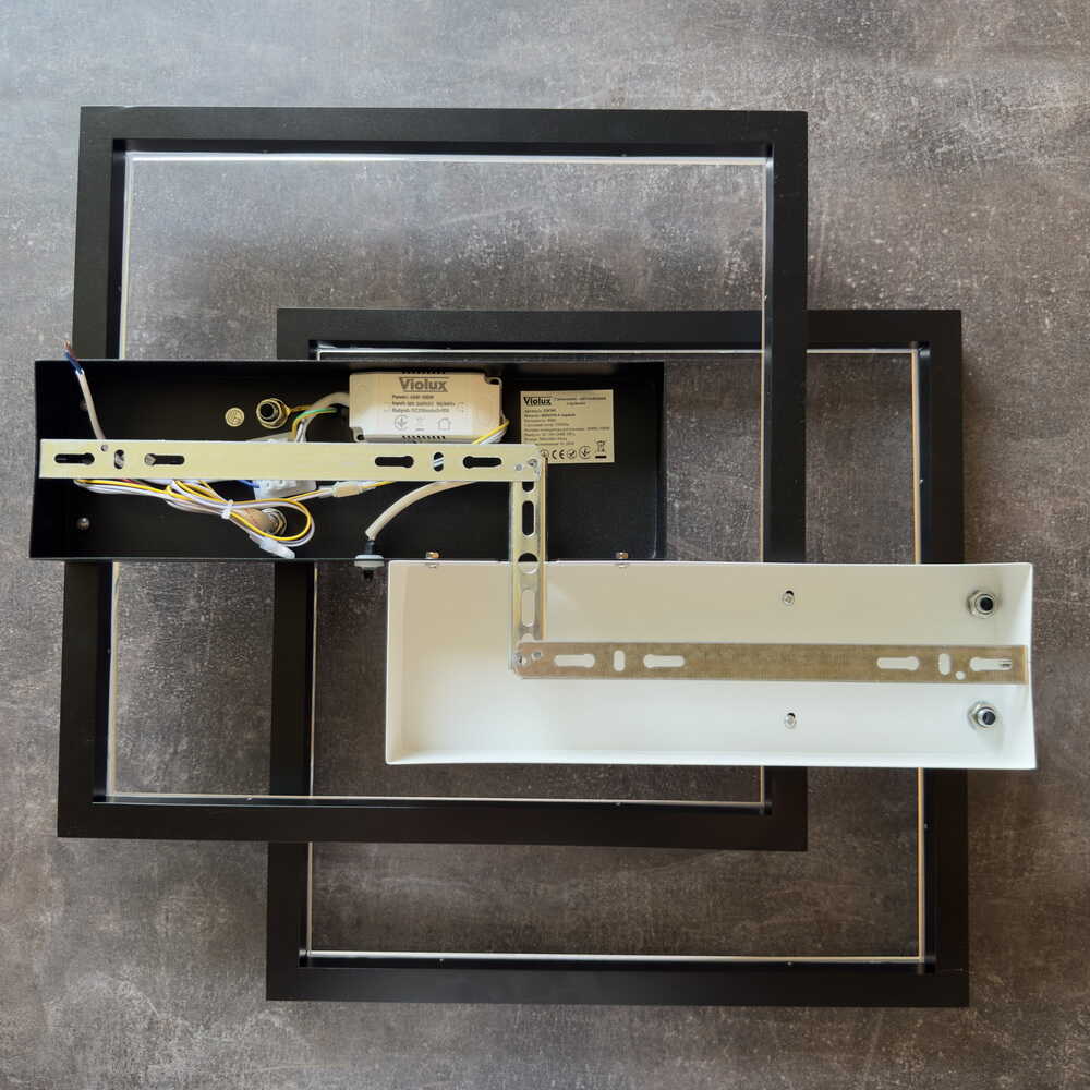 Светильник LED smart BRIONI-S с пультом 84Вт 3000-5000K 5300Lm Квадратный Бело-черный 220705